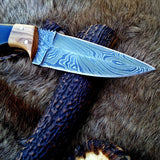 Damascus Double Edge Blade Knife