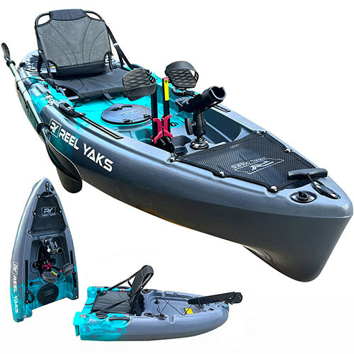 9.5ft Modular Pedal Fishing Kayak Orange Black / in 8