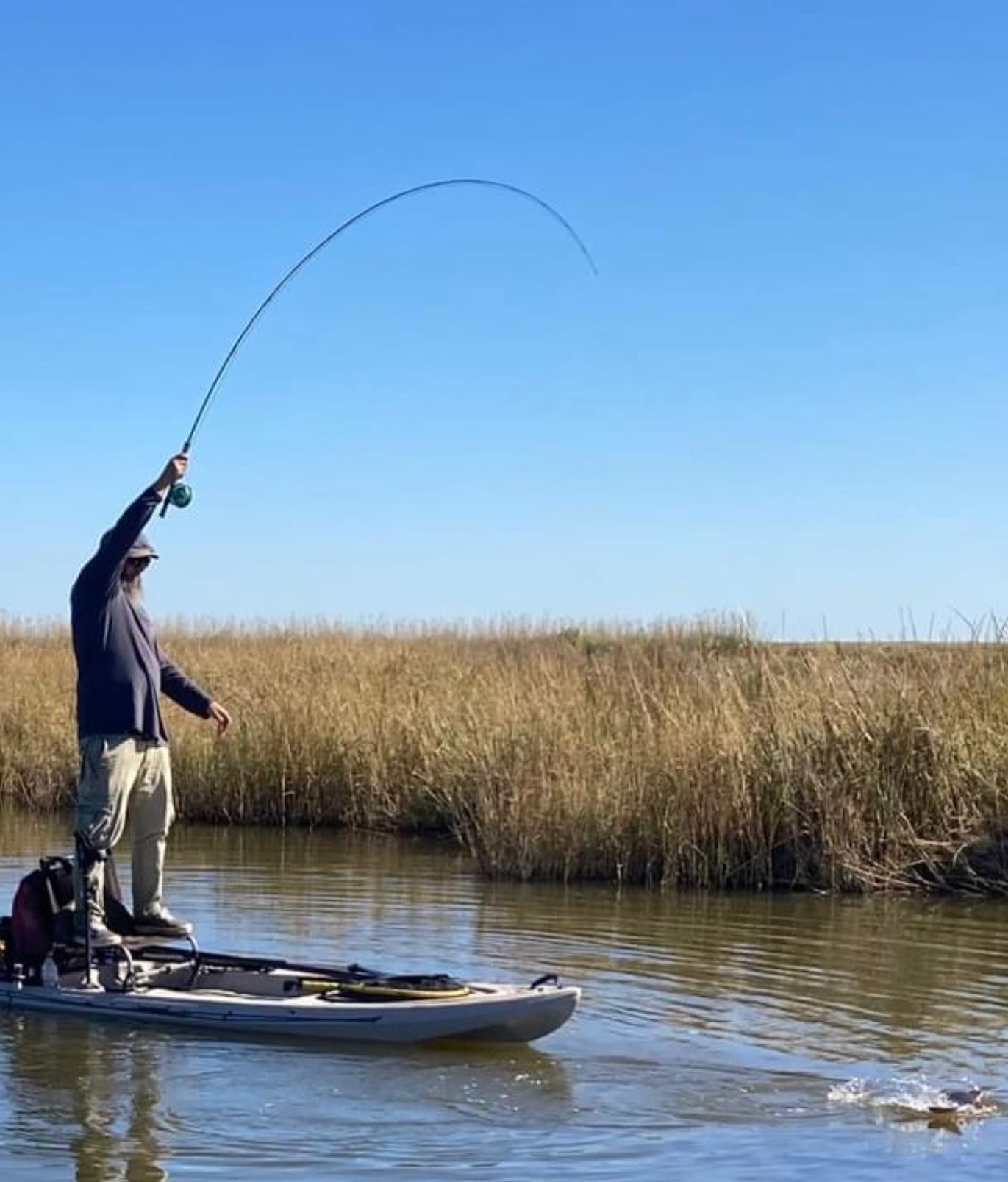 Kayak fly fishing in Louisiana