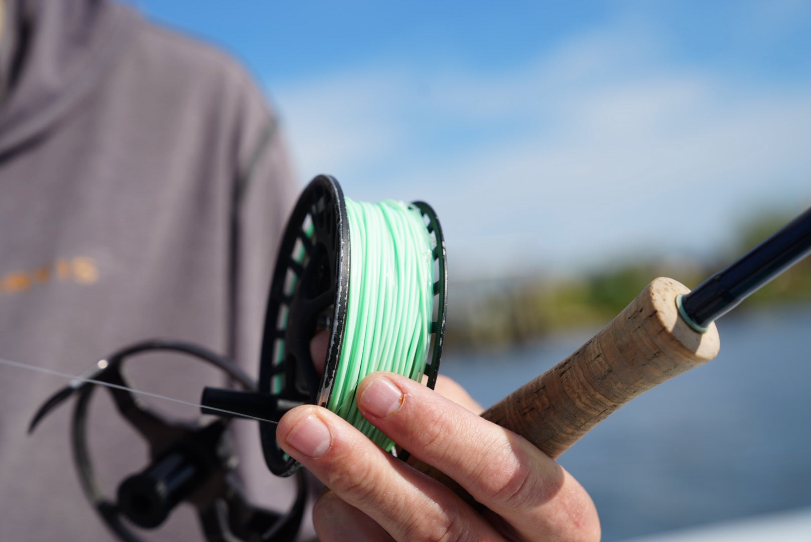 A salt water reel ready for the next fly fishing trip