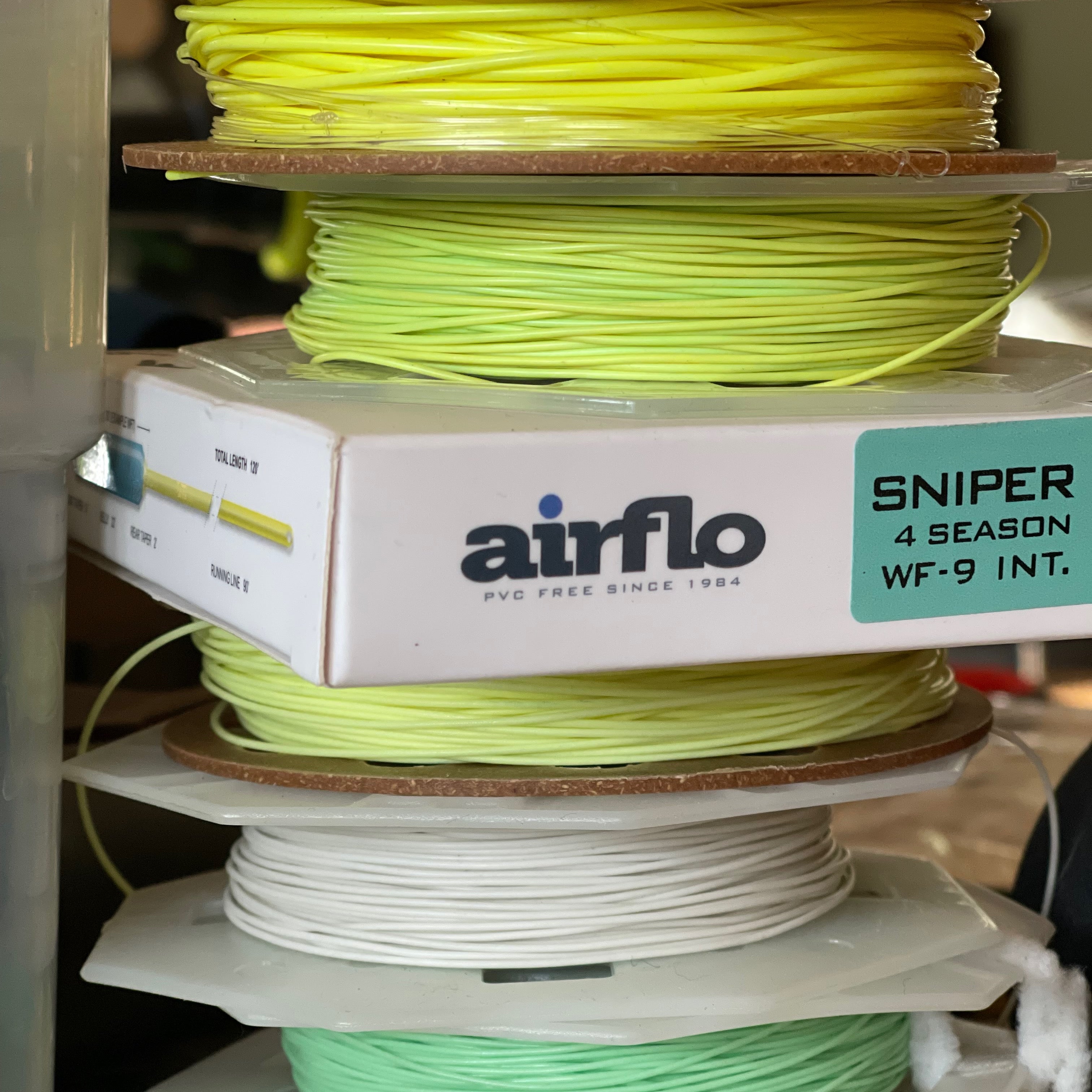 A stack of lines that came off and new ones going on.