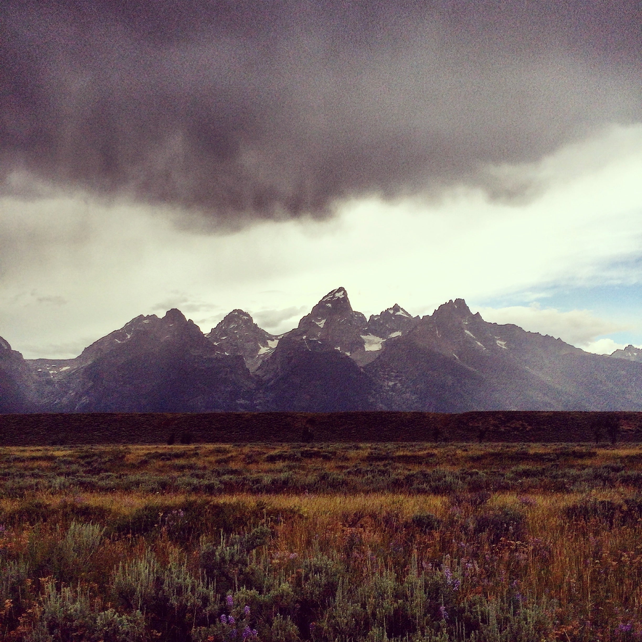 The Teton Range in fall light