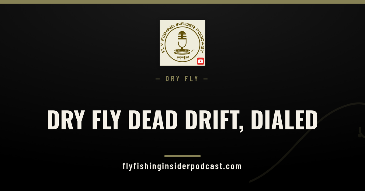 Fly Fishing Insider Podcast cover: dry fly dead drift, how to get a clean float every cast