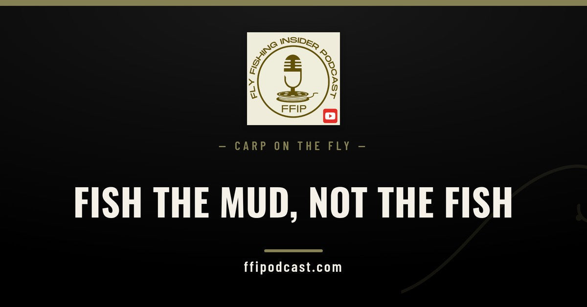 FFIP cover graphic reading "Fish The Mud, Not The Fish" for carp fly fishing murky water