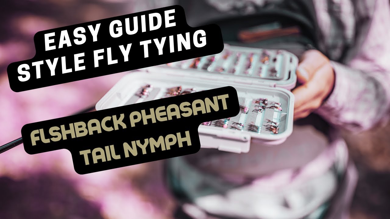 Flashback Pheasant Tail Nymph being tied at a fly tying vise