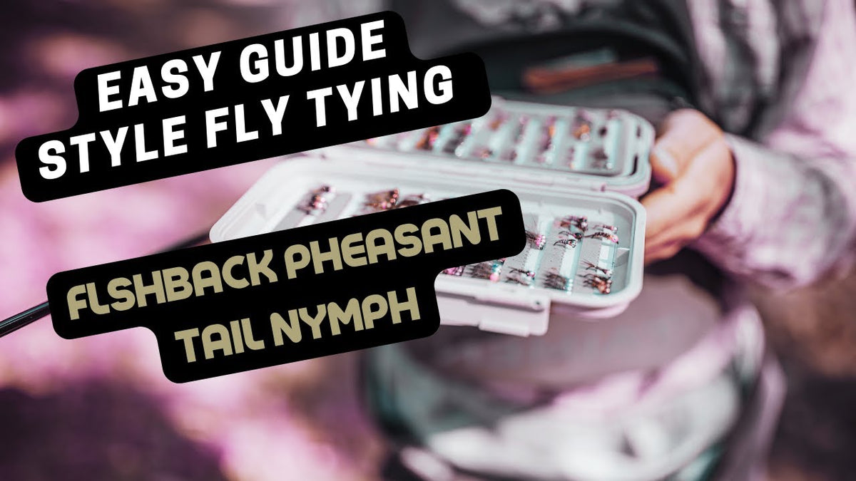 Flashback Pheasant Tail Nymph being tied at a fly tying vise