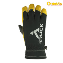MxMaster gloves, black palm with yellow back, TRUCK logo on cuff