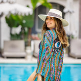 Western White Palm Leaf Straw Hat