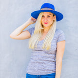 Electric Blue Western Hat