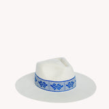 Speckled White Western Hat