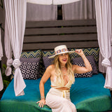 Spanish White Palm Leaf Straw Hat