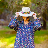 Speckled White Western Hat
