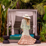 Western Wide Brim White Palm Leaf Straw Hat