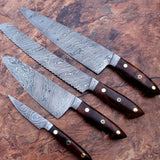 Damascus Kitchen Knives Set