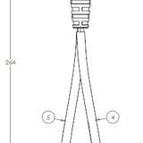07-179   Deutsch Splitter Harness,  266mm
