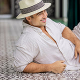 Fedora White Palm Leaf Straw Hat