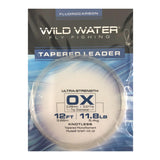 0X Fluorocarbon Leader, 12' Long | 3 Pack | Wild Water Fly Fishing