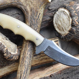 Custom Handmade Damascus Steel Blade Skinner Knife