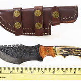 Custom Hand Forged Damascus Steel Tom Brown Tracker Knife - Ideal for Survival, Camping & Tactical Use | KBS Knives