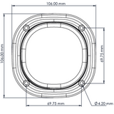 1010 1450 eLumen, 12-48V, W-Sym, Flush Mount