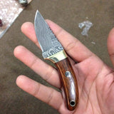 Damascus Edc Skinner Knife
