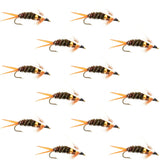Double Bead Prince Nymph Fly Fishing Flies - 12 Flies Hook Size 12