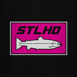 STLHD Men's Neon Pink Black T-Shirt