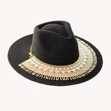Gold Beaded Hat Necklace