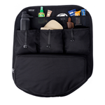 Black rear door storage panels set shown with compartments and organizer straps