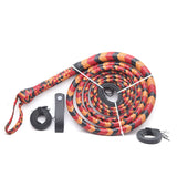 Whipping Leather – Professional Bullwhip by KBS Knives Store (Red, Black & Orange, 4ft–16ft)