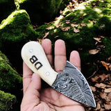 Best Knife for Field Dressing with Engraved Bone Handle – Custom Damascus Steel Skinning Knife
