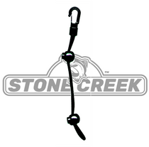 Black tippet holder with adjustable strap and clip ends