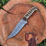Custom Handmade Damascus Steel Hunting Knife