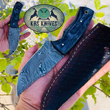 DAMASCUS FULL TANG HUNTER KNIFE