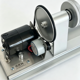 Metal power wrapping and drying machine with side switch and circular drum