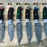 Custom Handmade Damascus Steel Hunting Knives
