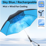 LITEGUEST Cooling Fan Umbrella | Mist Spray & UPF50+ Protection