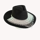 White Cascading Beaded Hat Necklace