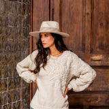 Speckled White Western Hat