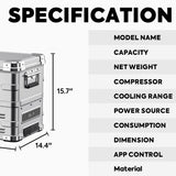 APL35 Dual Zone Aluminum Fridge refrigerator| ICECO | 35 LT