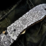 Custom Handmade Damascus Steel Folding Pocket Knife
