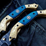 Custom Handmade Damascus Steel Folding Pocket Knives ( Deal )