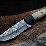 Custom Handmade Twister Damascus Steel Hunting Skinning Knife