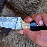 Damascus Double Edge Blade Knife