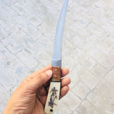 Full Tang Custom Handmade D2 Flexible Blade Fishing Knife