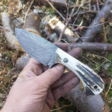 Full Tang Custom Handmade Damascus Steel Skinner Knife