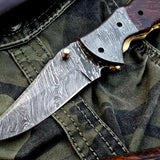 Custom Handmade Damascus Steel Folding Pocket Knife