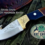 Custom Handmade D2 Tool Steel Guthook Skinner Knife