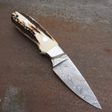 Full Tang Custom Handmade Damascus Steel Hunting Skinning Knife