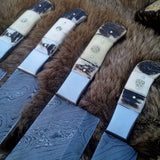 Damascus Kitchen Knives Set